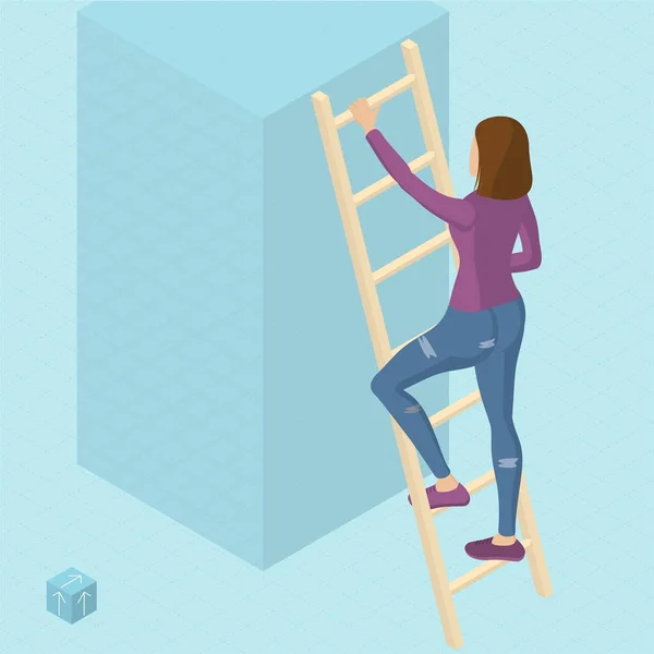 Ladder naar succes — Stockvector