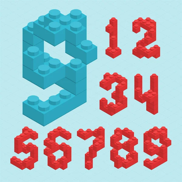 Nombre de blocs en plastique — Image vectorielle