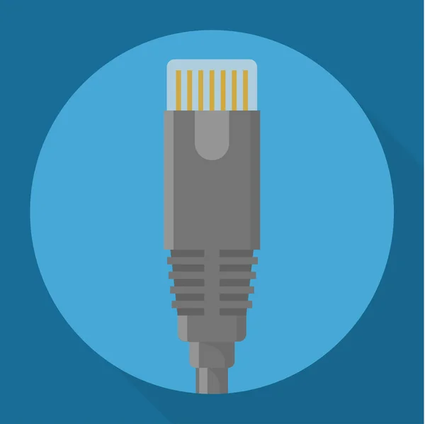 Conector de red icono — Vector de stock