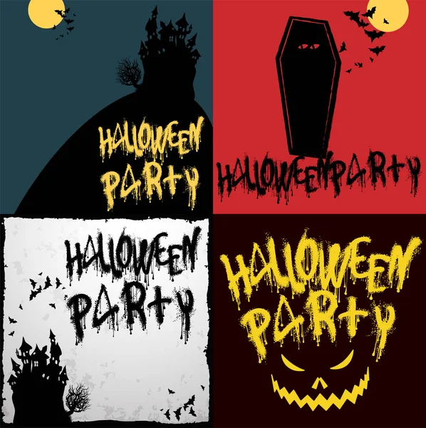 Halloween party wektor szablony. — Wektor stockowy