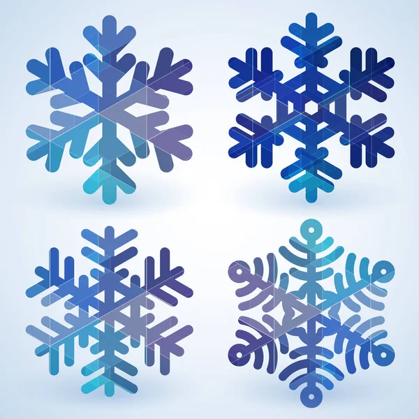 Векторно-голубые снежинки — стоковый вектор