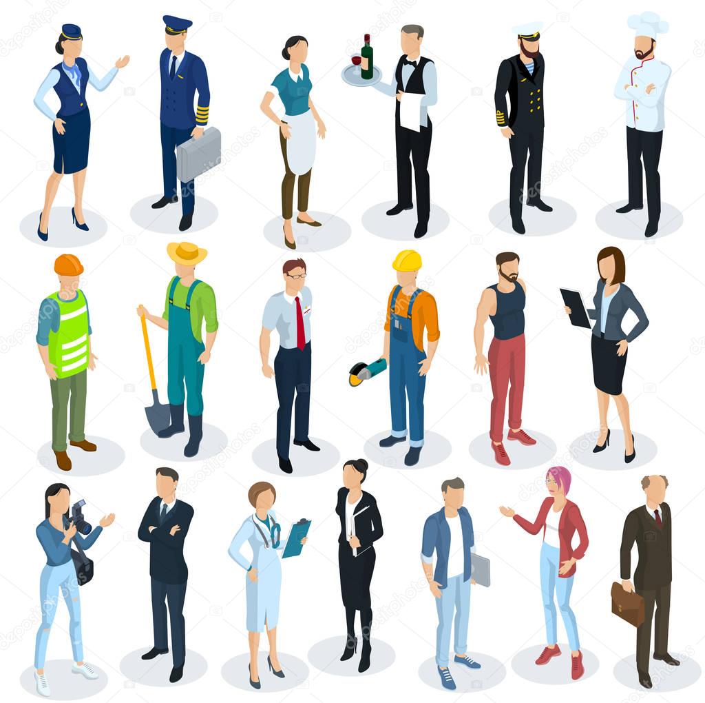 Isometric  vector people