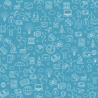 İnce çizgi vektör seamless modeli