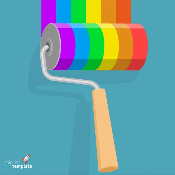 Aibow paint roller — Stock vektor