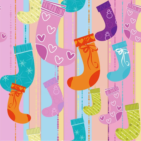 Christmas  gift socks — Stock Vector