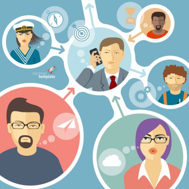 Sosyal ağ infographics