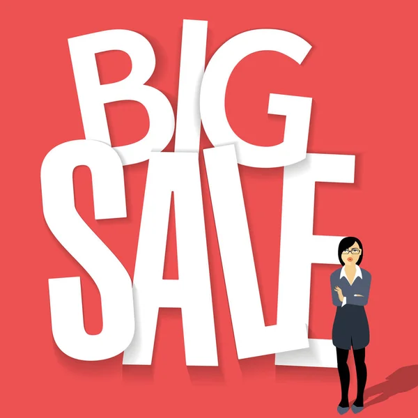 Big sale poster design — Stock Vector