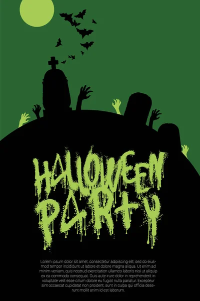Poster da festa de Halloween —  Vetores de Stock