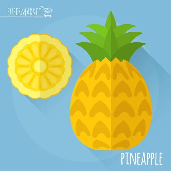 Icône vectorielle ananas . — Image vectorielle