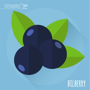 Bilberry vektör simgesi.