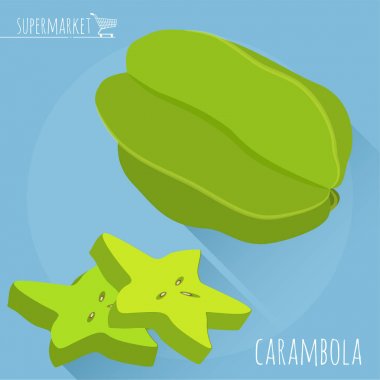 Carambola vektör simgesi