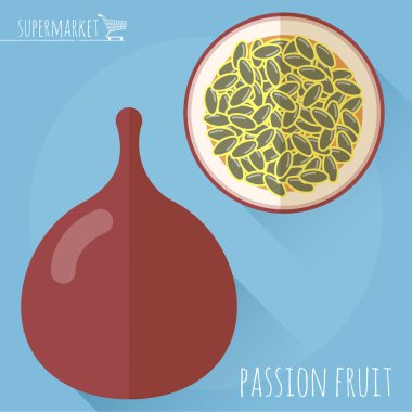 Passion fruit vektör simgesi