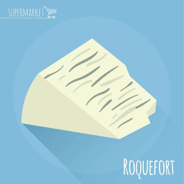  Rokfor peynir vektör simgesi 