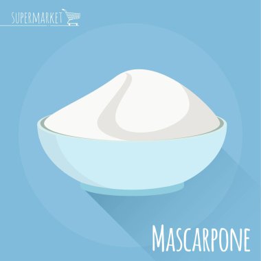 Mascarpone peyniri vektör simgesi