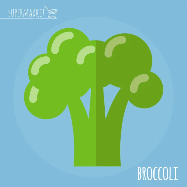 Icona vettoriale dei broccoli . — Vettoriale Stock
