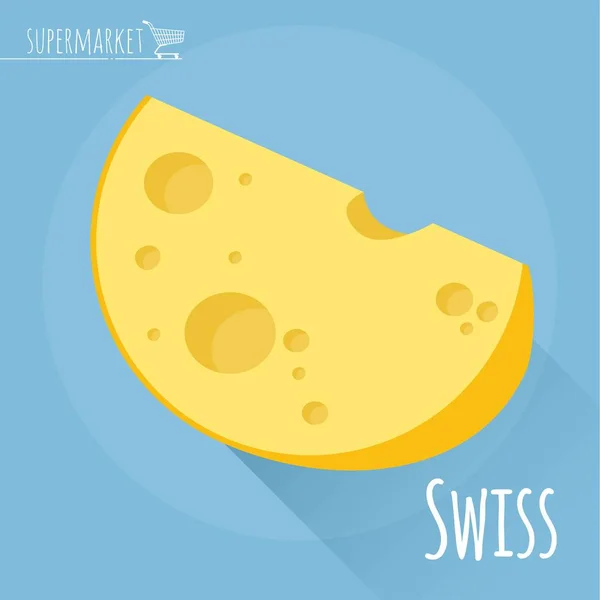 Εικονίδιο του φορέα ελβετικό τυρί — Διανυσματικό Αρχείο