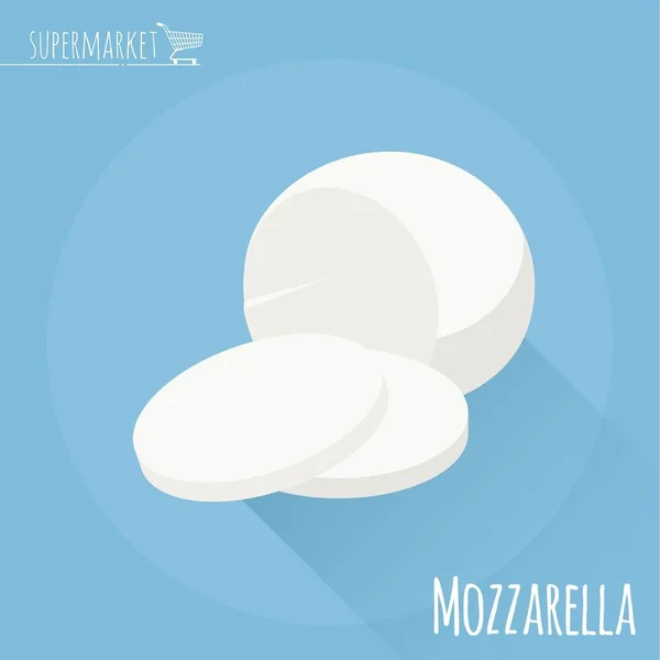 Icono del vector queso mozzarella — Archivo Imágenes Vectoriales