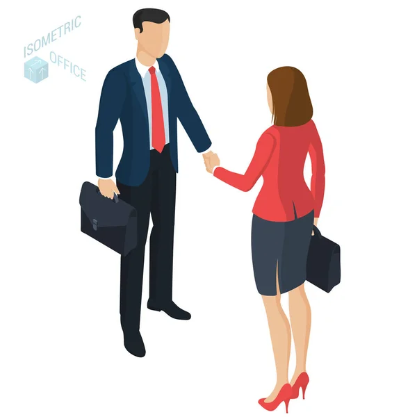 Succesvolle zakenlui handshaking — Stockvector