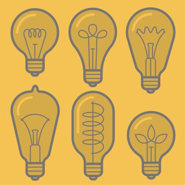 atlıyorlar ampul vektör Icon set