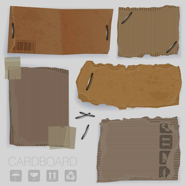 Cardboard design elements — Stock Vector