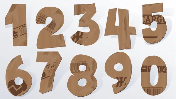Numéros de carton vectoriel . — Image vectorielle