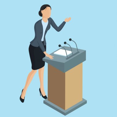 Bir konuşma vermek hoparlör