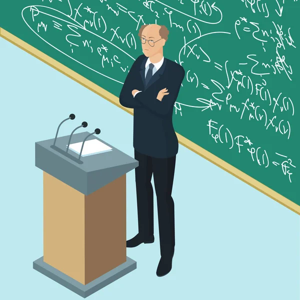 Speaker giving a talk — Stock Vector