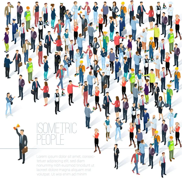 Pessoas Isométricas multidão . — Fotografia de Stock