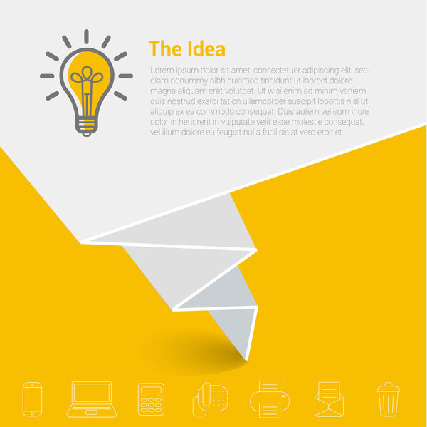 Flat design  electric bulb template