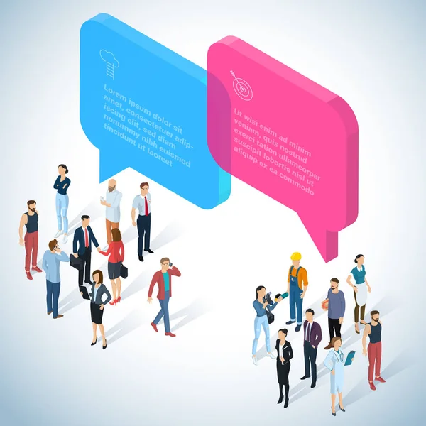 Isometric  vector people — Stock Vector