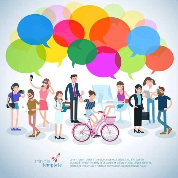 Flat design vector people — Stock Vector