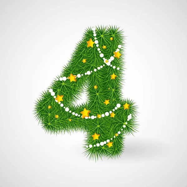 Árbol de Navidad y Año Nuevo abc . — Archivo Imágenes Vectoriales