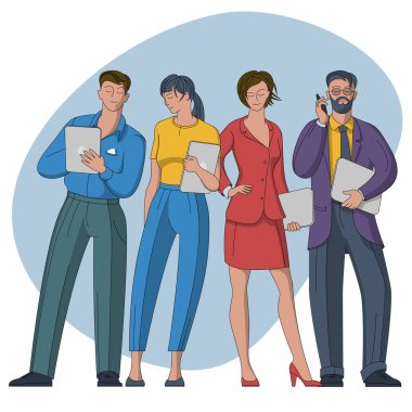 Set of vector people characters