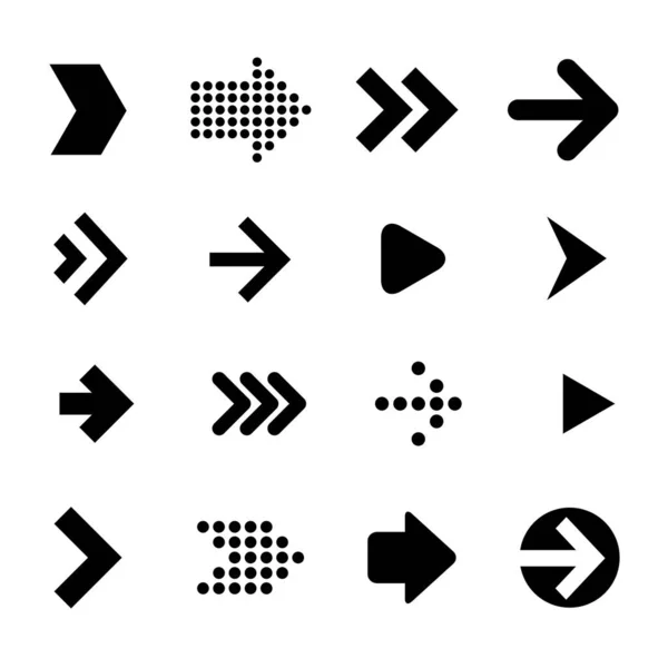 Vrctor pijl pictogram set. — Stockvector