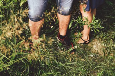 Yürüyüş çiftler aşık