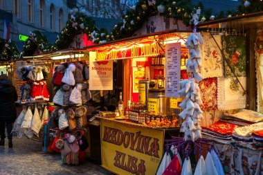 Noel kiosklar Prage, Çek Cumhuriyeti.