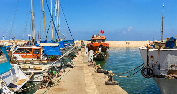 Рибальські човни у Jaffa. — стокове фото