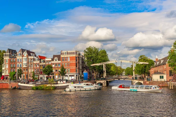 Typical Amsterdam view. — Stock Photo, Image