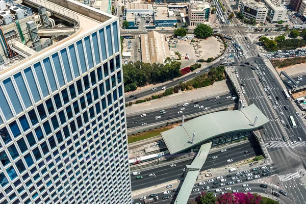 Yukarıdan Tel Aviv sokaklarında. — Stok fotoğraf