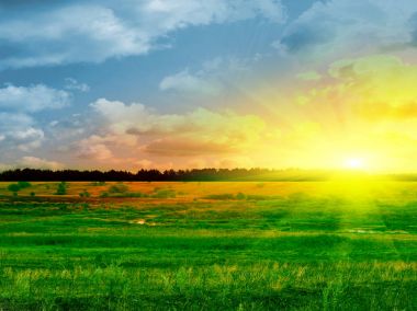  Güzel Sihirli yatay, renkli bulutlar