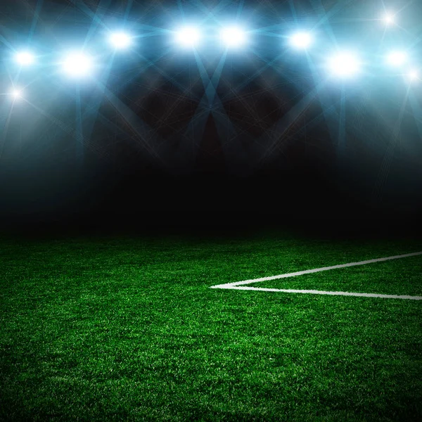 Fußballfeld texturierten Hintergrund auf dem grünen Feld — Stockfoto
