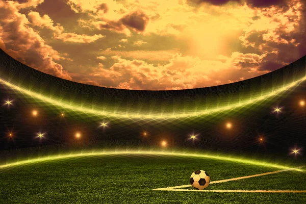 Green Soccer Field Lights Royalty Free Stock Photos