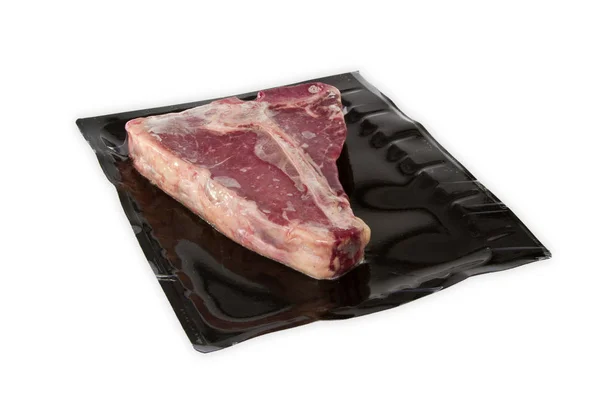 Tbone steak in vacuum verpakking — Stockfoto