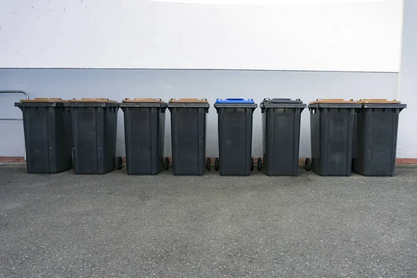 Grey Garbage can — Stock Photo, Image