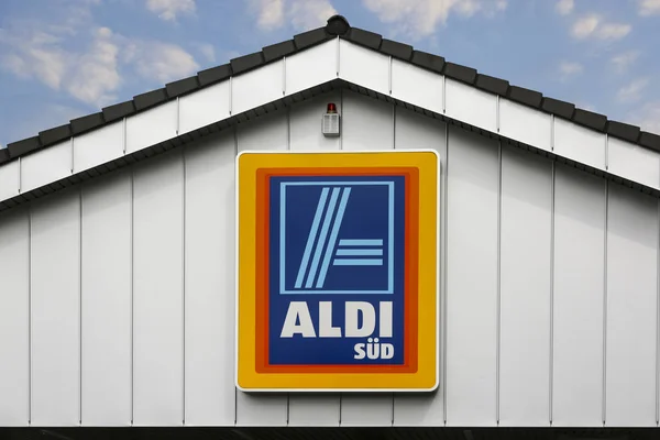 Aldi Logo niebieski — Zdjęcie stockowe