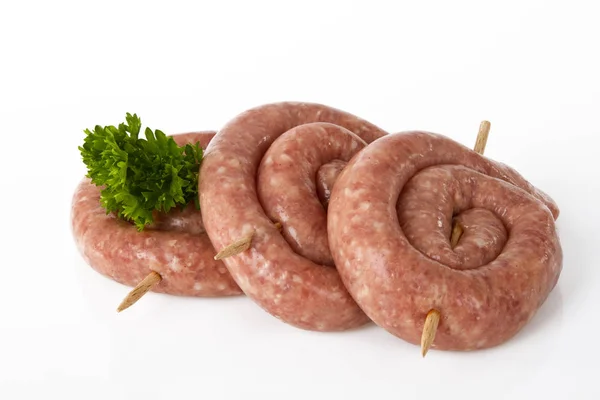 Verse rauwe Bratwurst — Stockfoto