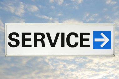 Hizmet oturum açma gökyüzü arka plan