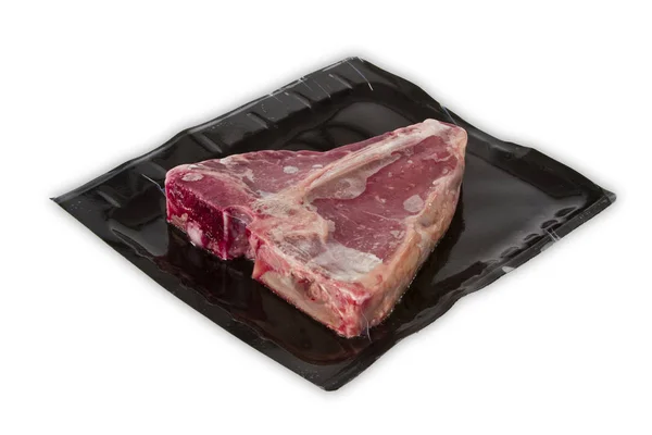 Knochensteak in Vakuumverpackung — Stockfoto