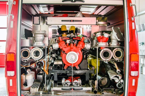 Inside of a fire truck — Stock Photo, Image