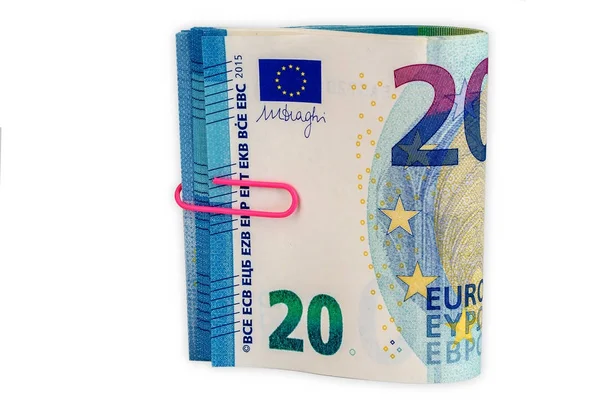 Veinte billetes en euros —  Fotos de Stock